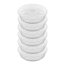 Paquet de 6 Soucoupes à Plantes Transparentes Soucoupes à Plantes en Plastique 12 Pouces, Plateau à Plantes éPais et Durable, Pot Fleur pour