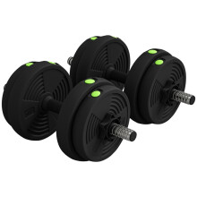 Adjustable Barbell & Dumbbell Set – Black/Green