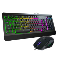 UK Gaming Keyboard And Mouse Set USB LED Backlit For PC Laptop Xbox One PS4 PS5