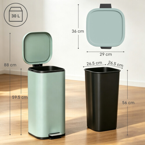 30L Soft-Close Pedal Bin – Compact Kitchen Bin 2