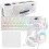White Gaming Keyboard and Mouse Headset Mat Set LED USB Wired For PC Laptop UK 1