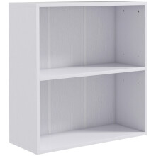 2-Tier Adjustable Bookshelf – White
