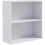 2-Tier Adjustable Bookshelf – White 1