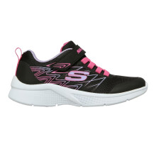(10.5 UK Child, Black/Pink) Skechers Girls Microspec Trainers