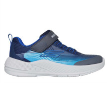 (2 UK Child, Black/Blue) Skechers Boys Microspec Advance Trainers