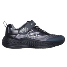 (10.5 UK Child, Black/Silver/White) Skechers Boys Microspec Advance Trainers