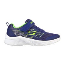 (12 UK Child, Navy/Lime) Skechers Boys Microspec Advance Trainers