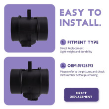 Mass Air Flow Sensor 15926193 12574383 for Chevy Silverado Tahoe Sierra Yukon Escalade LaCrosse 04-09