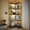 5 Tier Corner Bookshelf RGB Lighted Industrial Corner Shelf Study Open Storage 1