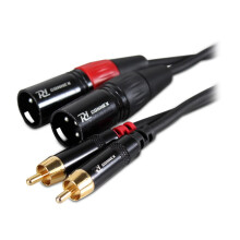 Power Dynamics 176.680 1.5m Twin Male RCA to XLR Phono Cable for Audio