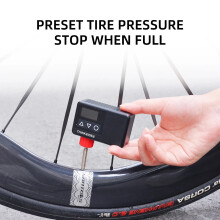 120 PSI Portable Electric Air Pump Mini Tire Inflator with Digital Gauge Display for Bicycle Bike