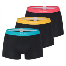 (L, Black/Multicoloured) Paul Smith Mens Logo Cotton Boxer Shorts (Pack of 3)