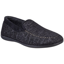 (6 UK, Black) Cotswold Mens Stanley Moc Toe Full Slipper