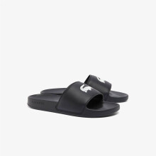 (6 UK, Black/White) Lacoste Mens Serve Sliders