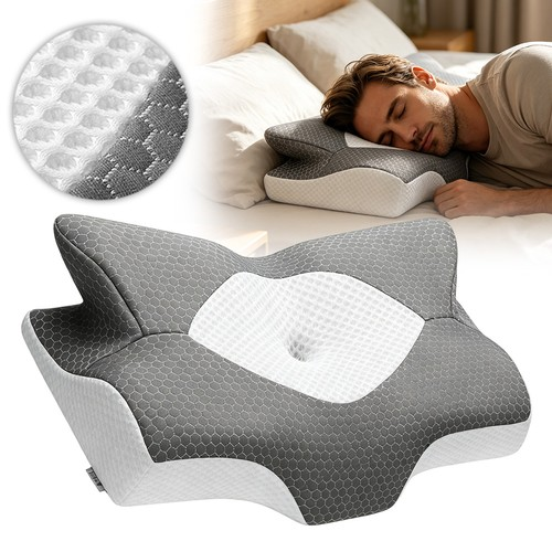 Orthopaedic Memory Foam Pillow Ergonomic Contour Neck Support Side Back Sleeper 1
