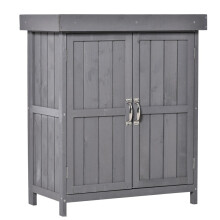 Small Wooden Garden Shed 74x43x88cm Grey