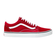 (8 UK, Racing Red) Vans Mens Old Skool Canvas Trainers