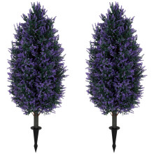 2-Pack Artificial Lavender Flowers, 90cm UV-Resistant