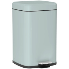 20L Light Green Metal Kitchen Bin
