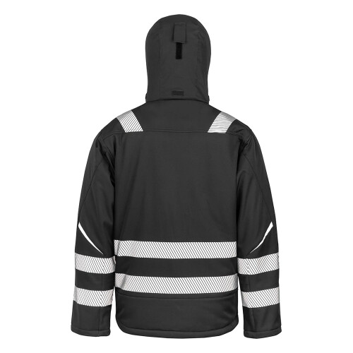 Result (M, Black) Result Safeguard Mens Dynamic Hi-Visibility Softshell Work Coat 2