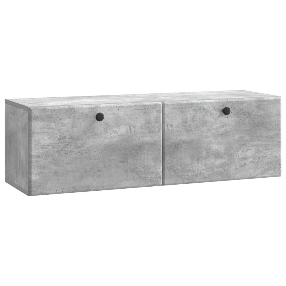 Vidaxl Wall-Mounted Tv Cabinet 98 X 31 X 30 Cm Concrete Grey