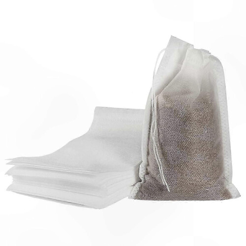 100 Disposable Cold Brew Coffee Filter Bags, Fine Mesh Drawstring, Mess-Free