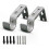 Heavy Duty Rust Proof Metal Curtain Rod Bracket Set with Screws (2pcs, Silver) 1