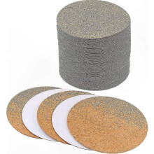 100 Pcs Self-Adhesive Cork Coasters, Round Cork Mats with Adhesive Backing
