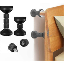 4pcs Adjustable Headboard Stoppers, Anti-Shake Bed Frame Wall Fixer