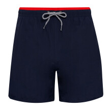 (M, Navy/Red) Asquith & Fox Mens Swim Shorts