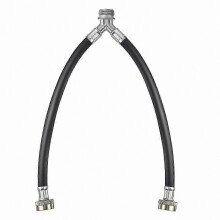 Washing Machine Y Hose with Brass Fittings, 3/4 Inch Connector, 12 Inch Length for Cold Water Splitter Connection
