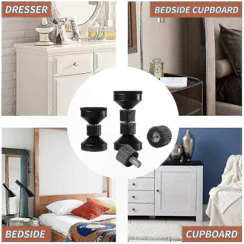 4pcs Adjustable Headboard Stoppers, Anti-Shake Bed Frame Wall Fixer 1