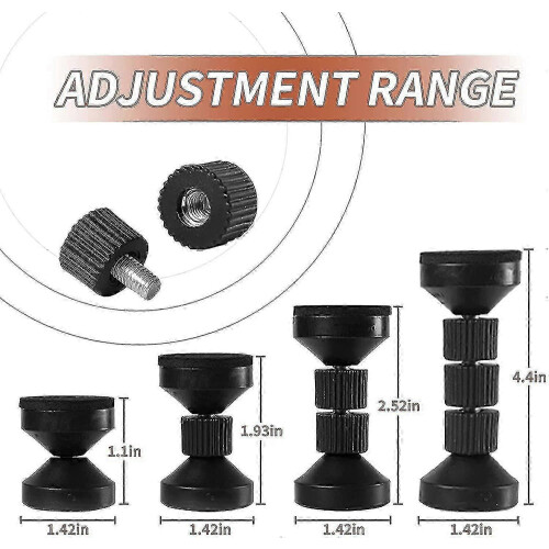 4pcs Adjustable Headboard Stoppers, Anti-Shake Bed Frame Wall Fixer 2