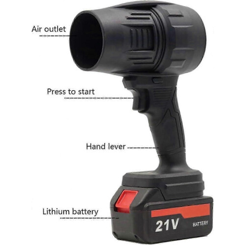 (Black)Cordless Leaf Blower Handheld Turbo Jet Blower 1