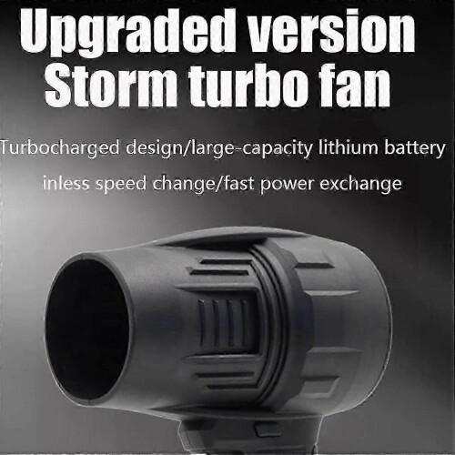 (Black)Cordless Leaf Blower Handheld Turbo Jet Blower 2