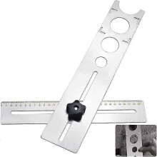 Ceramic Tile Hole Locator Stainless Steel Direction Jig Accurate Drilling Hole Floor Drilling Guide Finder Gauge