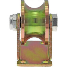 50mm Steel Wheel Casters with Sliding Gate U Groove for Industrial Rolling Doors 2 Pack 300kg Load Capacity