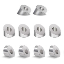 10-Pack 30-Degree Stainless Steel Beveled Washers 1/4 Inch 6.6mm Ideal for Cable Routing