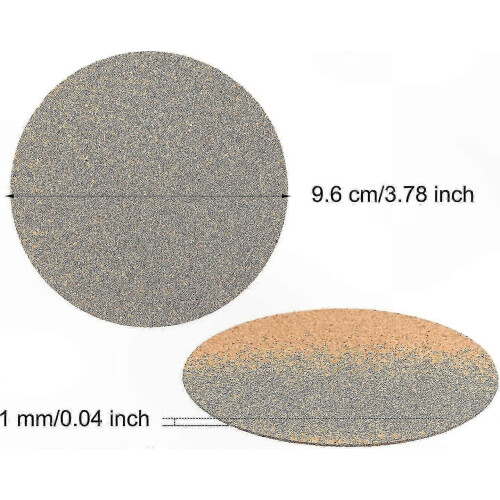 100 Pcs Self-Adhesive Cork Coasters, Round Cork Mats with Adhesive Backing 2