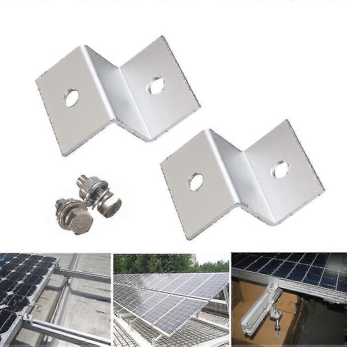 4pcs Aluminium Solar Panel Z Bracket Mount Mounting Fixing Kit For Rv Boat Roof 1