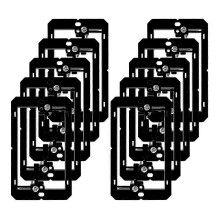 Low Voltage Box Single Gang Wall Plate 10 Pack, Flush Low Voltage Mounting Bracket for Network, , Co