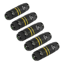 5PCS Waterproof IP68 Junction Box Outdoor 2/3 Way Electrical Cable Connector, M16 Wire Range (3.5-10