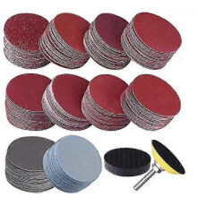 50mm Sanding Discs, 2 Inch Sanding Pads 80 120 150 240 320 400 600 800 1000 1200 1500 2000 3000 (130 Pieces)