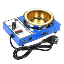 220v 300w Solder Pot Tin Melting Furnace Thermoregulation Soldering Desoldering Bath 100/80/50/38mm 200~450 Centigrade Eu Plug