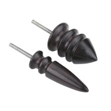 2 Pcs /set Leathercraft Carving Tool Handmade Diy Leather Edge Slicker Round Wood Burnisher