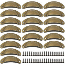 Interior Door Handle Shell Handle, 20 Piece Vintage Cabinet Pull Door Knob Gift