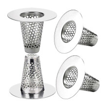 4PCS Bathroom Sink Drain Strainers for 1.2-1.6Inch Drain Hole, 1Inch Small Conical Stainless Steel