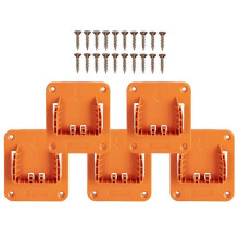 5pcs Tool Holder Mount for 18V Power Tool Mounting Base Wall Mounting Bracket Storage with 20 Screws