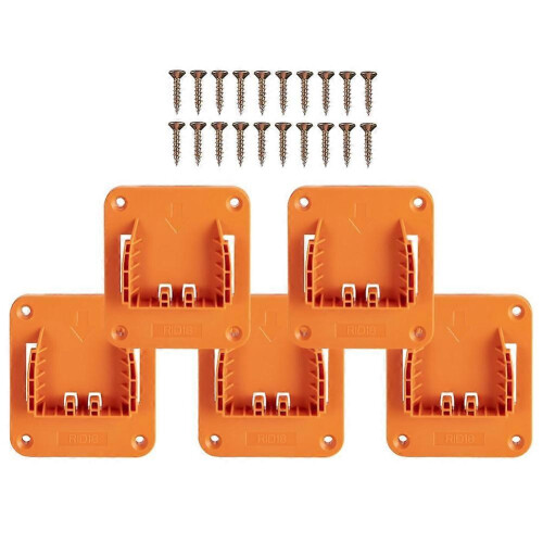 5pcs Tool Holder Mount for 18V Power Tool Mounting Base Wall Mounting Bracket Storage with 20 Screws