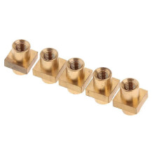 Replacement for 5-Piece Brass Square Coarse Threaded Inserts with Knurled Embedded Nuts